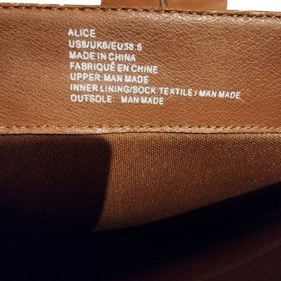 JustFab Alice Boot Cognac Brown Knee High Bootie Women's 8 - Picture 14 of 14